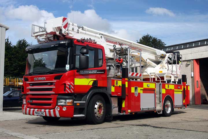 This brand new Scania was just a week earlier delivered to the Fire Brigade