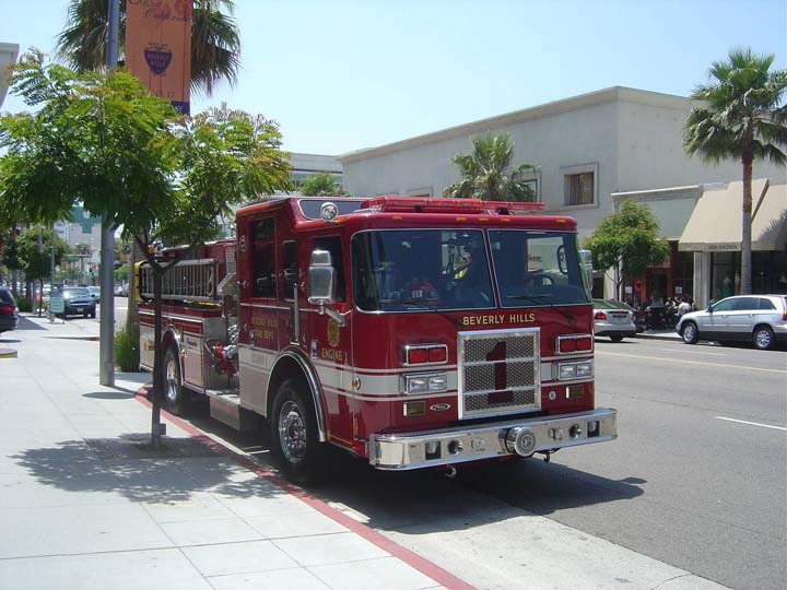 Fire Engines Photos Photo of Beverly Hills Fire Department Pierce pump