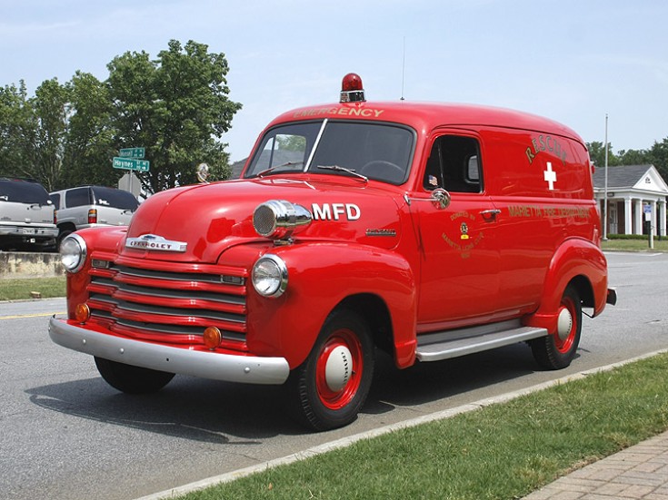 Marietta's 1952 Chevrolet Rescue This Chevrolet Panel truck was donated to