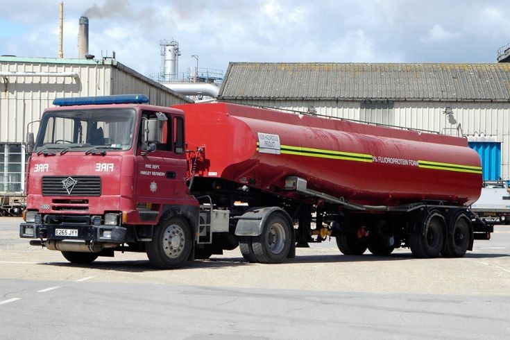 Articulated Foden Foam carrier at Esso Fawley in Hampshire