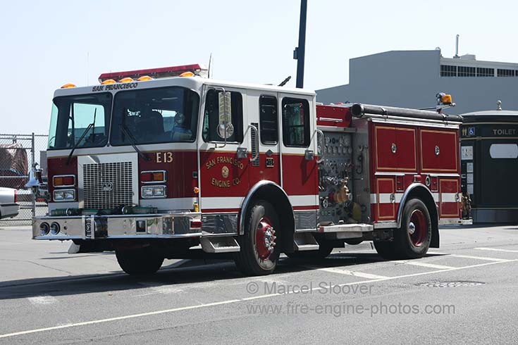 Photo of SFFD Fire engine number 13 