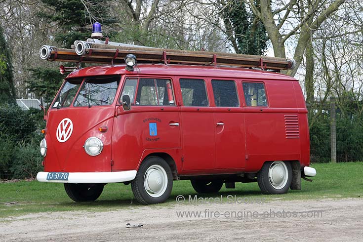 This is a 1962 Volkswagen Transporter T1 from the Fire brigade Grathem