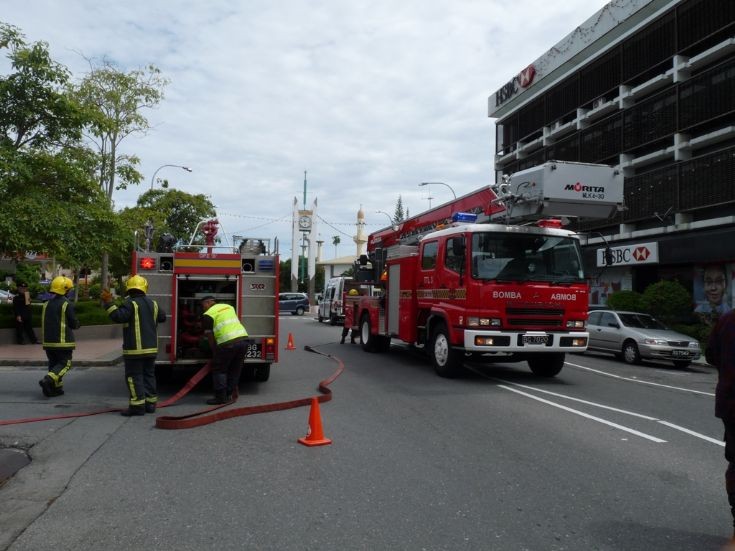 Fire appliances at the scene