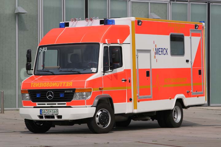 Merck Darmstadt Mercedes Ambulance
