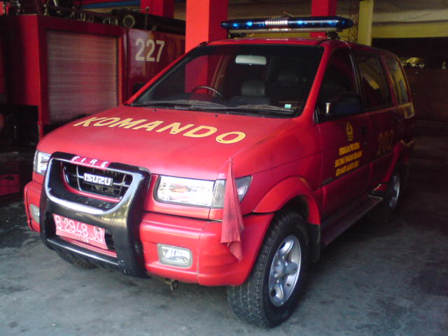 The Chief`s Fire Dept vehicle of North Jakarta