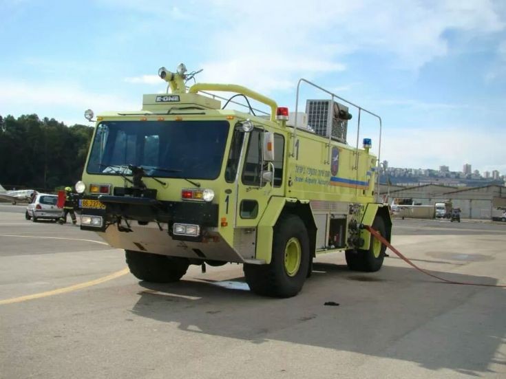 Fire Engines Photos - Fire Truck In Airport Haifa, Israel