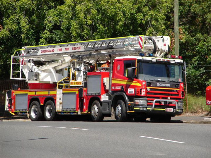 Fire Engines Photos Scania Aerial Ladder Platform, QLD, Australia