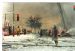 Icy photo of Montreal Fire fighters at work